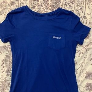 “You’re too close” embroidered pocket tee